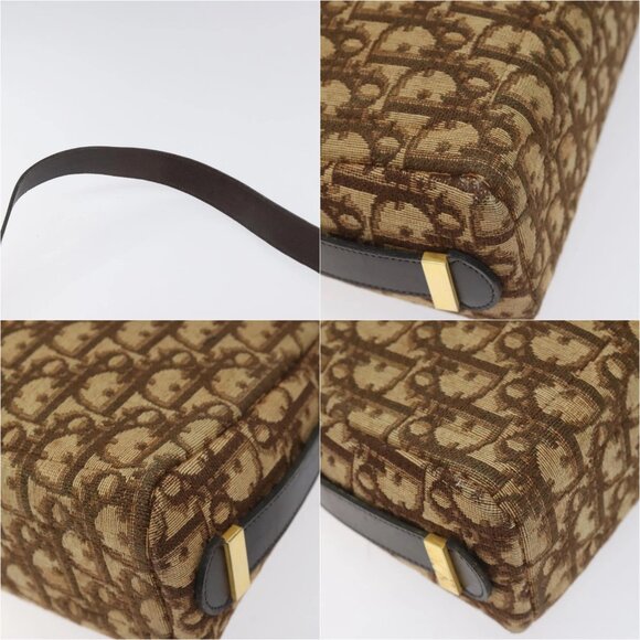 Christian Dior Trotter Canvas Shoulder Bag Brown Gold Auth yk17509 - Picture 15 of 15